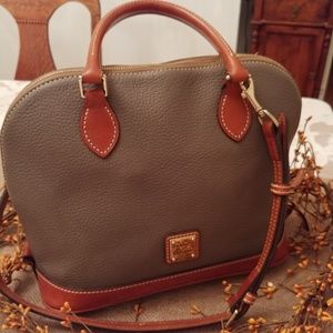 DOONEY & BOURKE PEBBLE GRAIN ZIP ZIP SATCHEL
